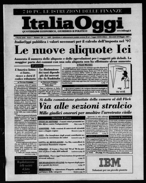 Italia oggi : quotidiano di economia finanza e politica